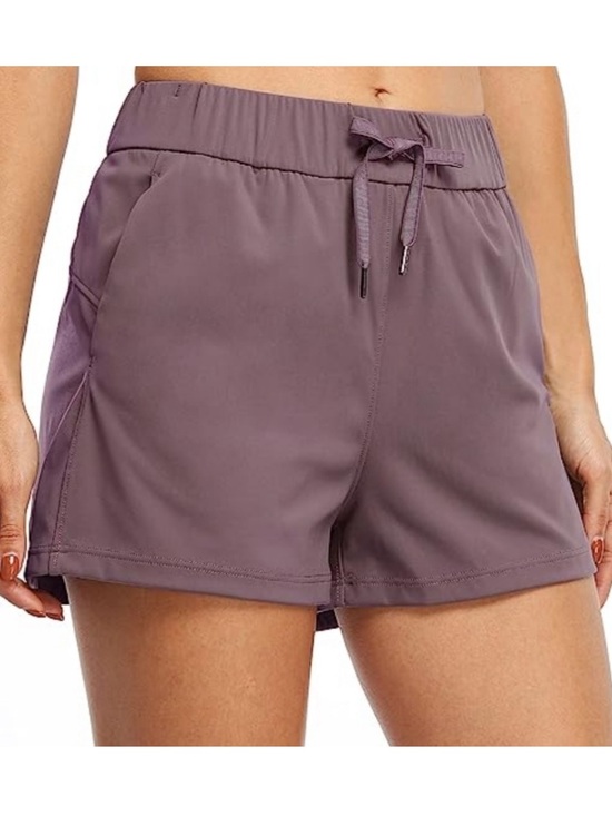 WILLIT Pants - Willit Women's Drawstring Active Shorts in Dusty Mauve